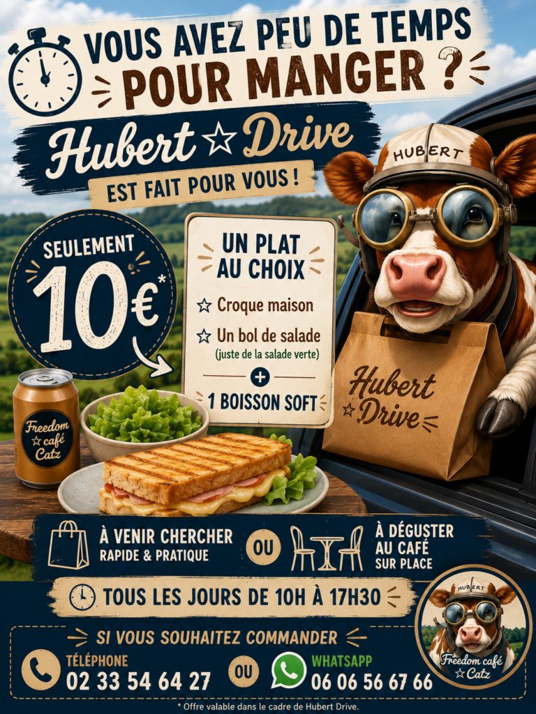Une formule à 10€ pour les gens qui travaillent. Sur place ou à emporter.
